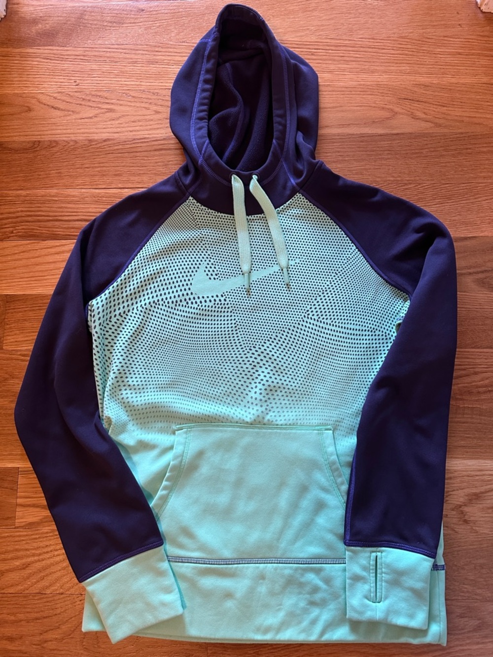 Nike Mint & Purple Therma-Fit Pullover Hoodie; like new size Medium-Running